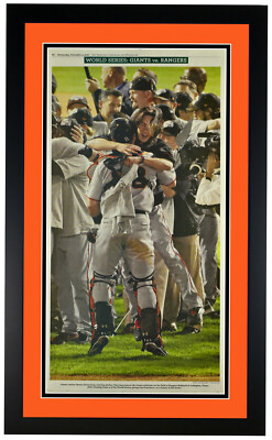   San Francisco Giants 2010 World Series Newspaper Sec B12 Framed Nov 3 