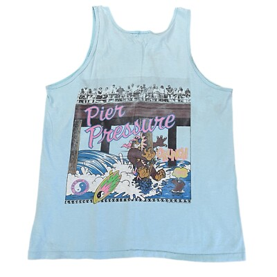 #ad Vintage Tamp;C Town Country Surf Designs Pier Pressure 1986 Tank top Hawaii Large $169.99