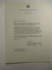 1965  VICE PRESIDENT Hand-Signed Letter HUBERT H. HUMPHREY # 3636