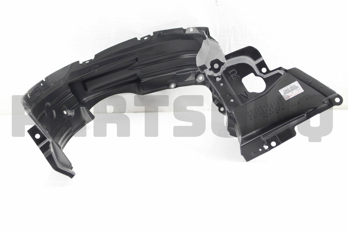 5380558050 Genuine Toyota SHIELD SUB-ASSY, FRONT FENDER SPLASH, RH