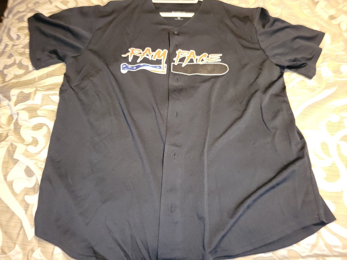 RAMPAGE Baseball Style Jersey Black ADULT 3XL Sports Tex | eBay
