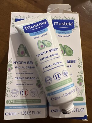 Mustela Hydra Bebe Face Cream - Daily Baby Moisturizer with Natural Avocado, ...