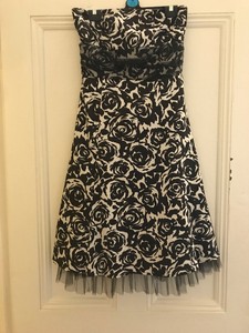 warehouse black and white dress