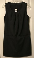 Gap Charcoal Sleeveless Pleated Lined Dress Size 0 NWT