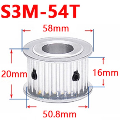 S3M Timing Belt Pulley 40T-58T Synchronous Wheel Sprocket For 15mm Width Belt - Picture 12 of 14