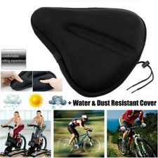 Exercise Bike Seat Gel Cushion Cover For Large Wide Bicycle Saddle Pad Cover UK
