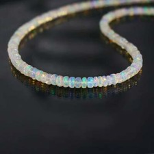AAA 5-7mm 100 Natural Ethiopian Welo Fire Opal Smooth Beads Gemstone Necklace