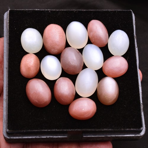 16 Stück Natürlich Mondstein Mehrfarbig Glanz Cabochon 17mm-22mm Lose Edelsteine - Bild 5 von 5