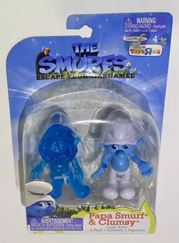 The Smurfs Papa Smurf & Clumsy Grab ‘Ems 2-Pack 2011 Toys R us Exclusive NEW