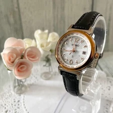 SEIKO Lukia 1B25-0AA0 Radio Solar Combination Used From Japan Check description