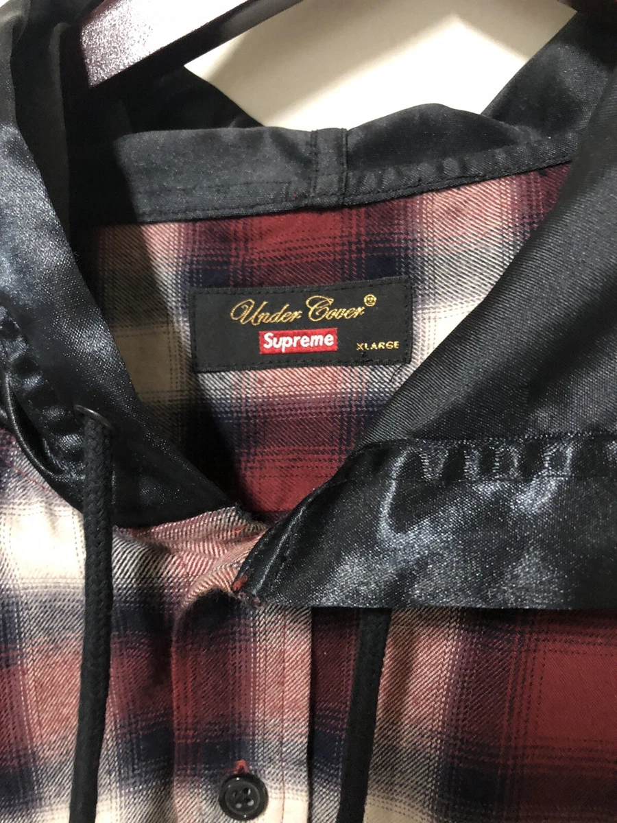 supreme x undercover xl bear hooded flannel Red ss2015