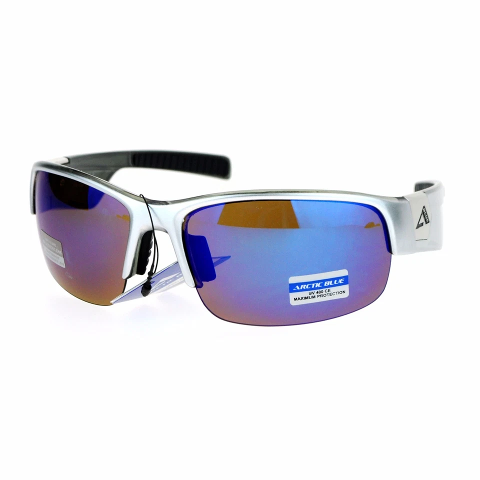 Мужские солнцезащитные очки Arctic Blue BlueTech с антибликовыми линзами на половину обода - Изображение 3 из 4