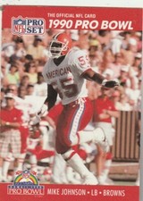 FREE SHIPPING-MINT-1990 Pro Set #347  Mike Johnson Browns PLUS BONUS CARDS