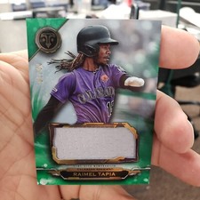 2019 Topps Triple Threads Jumbo Relic Emerald Raimel Tapia #ed 8/18