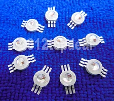 10pcs 3W RGB LED 6 Pin High power Beads LED Lamp Light DIY wholesale
