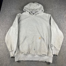 Carhartt Rain Defender Hoodie Mens XL Gray Original Heavyweight Sweatshirt Flaws