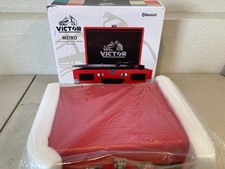 Victor Metro Dual Bluetooth Suitcase Turntable with 3 Speeds and Built-In Stereo