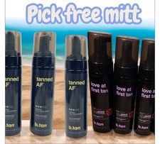 B.Tan Love At First Tan or Tanned AF 1 Hr Self Tan Mousse 6.7oz free mitt