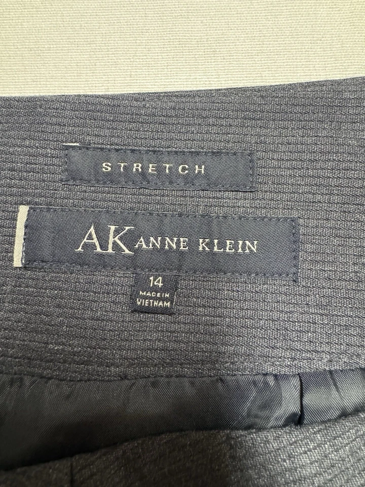 Falda de negocios corporativa recta gris elástica Anne Klein talla 14 Foto 2 de 4