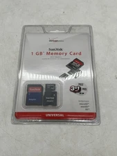 New Sealed Sandisk 1 GB Memory Card With Adapters 3 in 1 Free Shipping