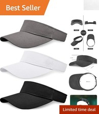 UV-Protective 3 Pcs Sports Visor Caps - Adjustable Stylish for All Seasons