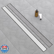 Ebyte Linear Shower Drain 60 Inch Brushed Nickel 304 Stainless Steel Shower