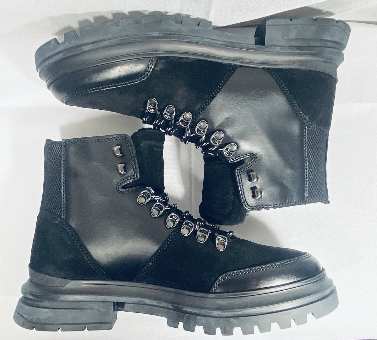 KURT GEIGER LONDON Viper Hiker Brand-Tab Leather Ankle Boots Shoeaholics | Shop Over 100 Great Footwear & Accessory Brands main image 3