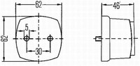 Hella Positionsleuchte Rechts Links Halogen C5W 12V 24V 5W (2PG 003 057-011)
