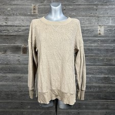 Aerie Sherpa Sweatshirt Sweater Top XS Beige Oversized Comfy Lounge NWT