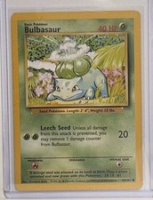 bulbasaur pokemon card 1995 1995 Bulbasaur shadowless Pokemon 44/102