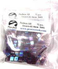 Swarovski Crystal 4mm Fuchsia AB 5601 144 pcs