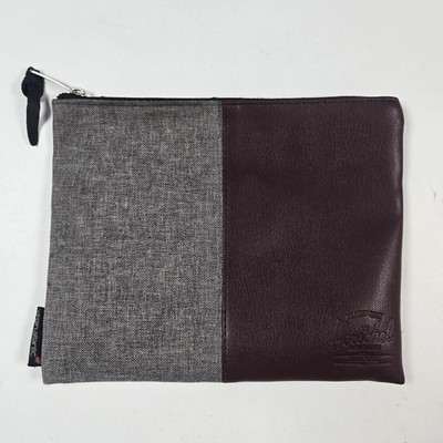 Herschel Virgin Atlantic Pouch Burgundy Grey Travel Amenity Bag Case Toiletry