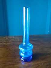 Vasetto in vetro blu con base a cerchi