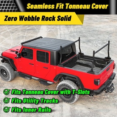 53-68in Adjustable Truck Bed Ladder Rack For Ranger Dakota Gladiator Sierra Ram