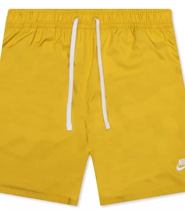 NIKE Sportswear Essentials Woven Lined Flow Shorts sz L Large Vivid Sulfur White