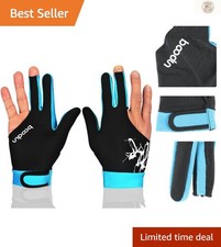 Elastic 3-Finger Snooker Gloves in Sky Blue - Perfect for Cue Control