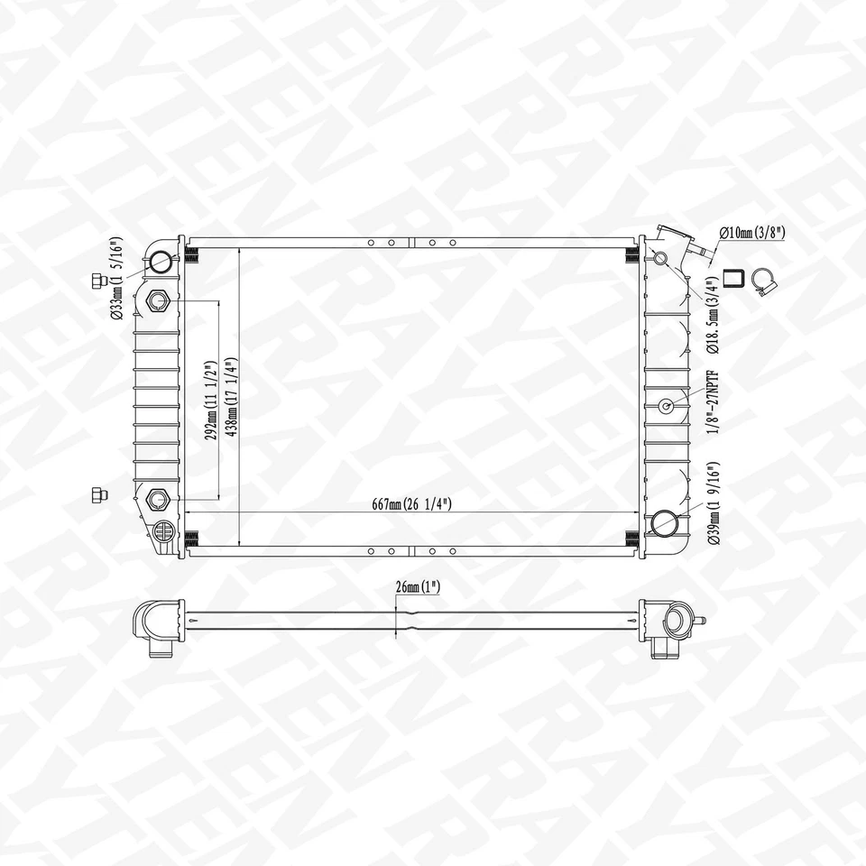 NEW 738 Radiator Fit for Buick Century Pontiac 6000 Chevy Celebrity Oldsmobile - Image 2 of 4