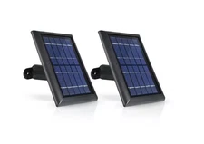 Wasserstein Solar Panel Compatible with Ring Spotlight Cam Battery- Black 2 Pack