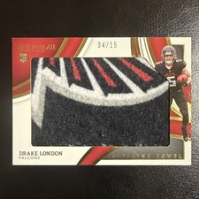2022 Immaculate Sideline Towel Drake London ROOKIE Patch 4/15 AA