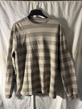 Van Heusen Studio Men  s Striped Sweater Brown Size Large