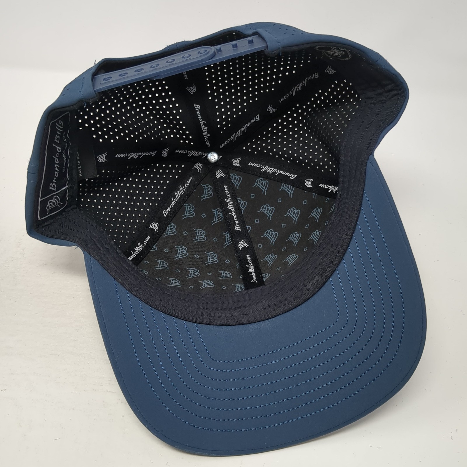 American Flag Patch Snapback Hat Blue One Size La… - image 7