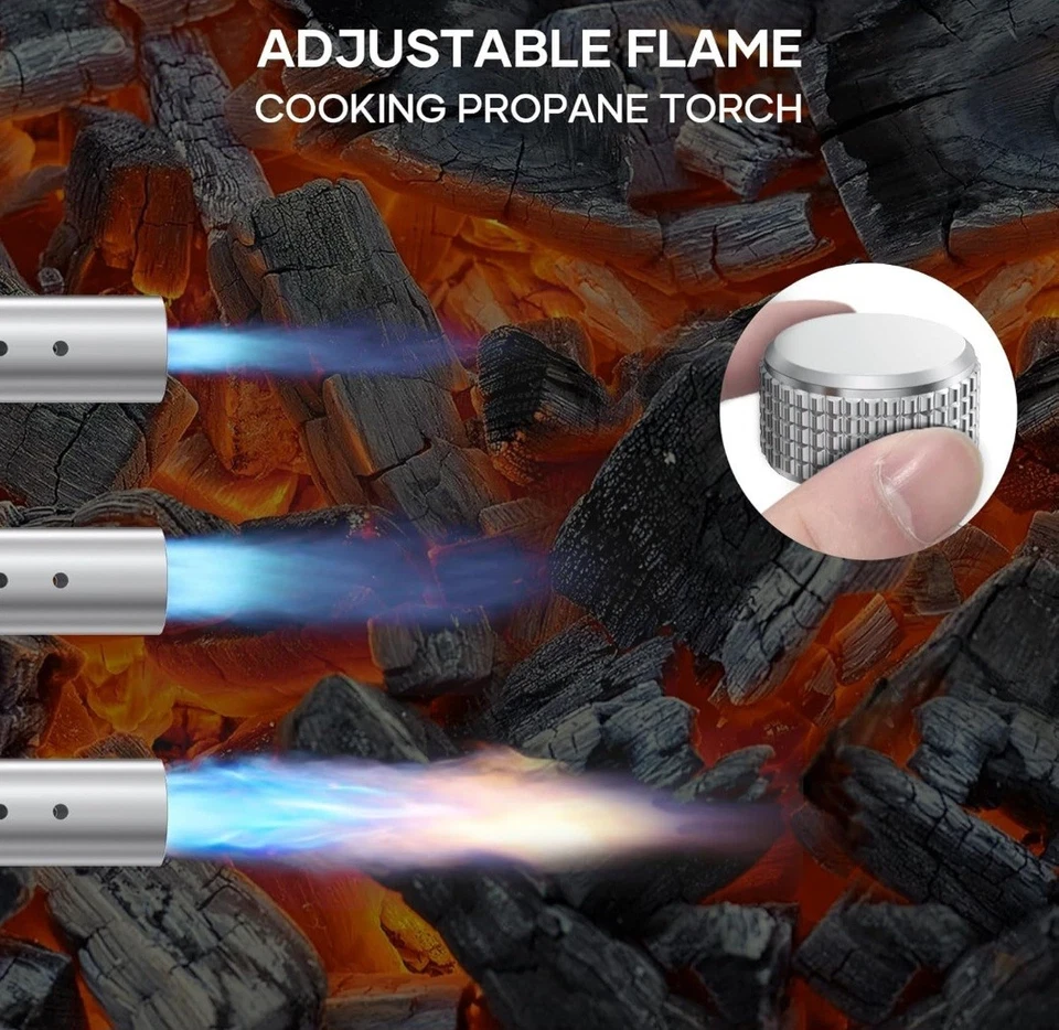 Professional Versatile Long Reach Butane/Propane Torch With Dark Walnut Handle - Image 3 of 4