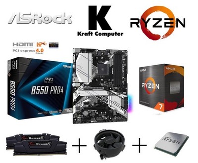 PC Bundle AufrüstKit Ryzen 7 5700 (8x4,6GHz) + ASRock B550 Pro4 + 16GB 3600MHz