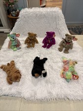TY Beanie Baby Lot Of 7 Assorted Bears 1990  s