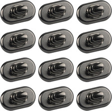 AUEAR, 12 Pack Black Turn Lock Clasp Hardware Purse Closure Latches Handbag Twis