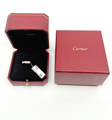 Cartier Love Ring 18k White Gold 3.5mm Wedding Band US Size 9