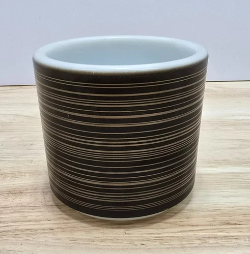 Vintage 1960s PYREX Terra Mug Cup Brown Striped 13 Ounce