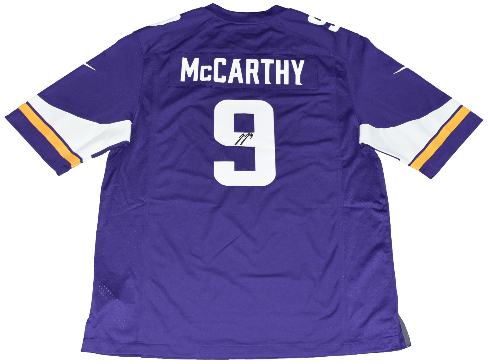 JJ McCarthy Autographed Signed Minnesota Vikings #9 PURPLE NIKE JERSEY BECKETT 