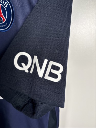 Nike Paris Saint Germain Camicia Uomo Blu Medio 2015-16 Home Manica Corta Drifit - Foto 8 di 13
