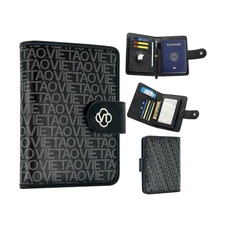 Passport Holder for Travel, RFID Blocking Leather Airtag Wallet for Women Men...